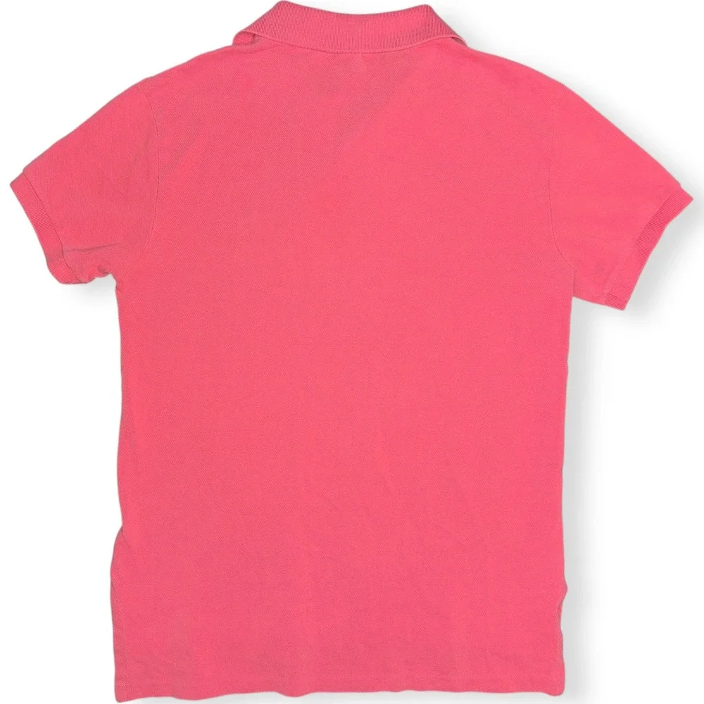 Polo‎ Ralph Lauren Men's Small Pink Custom Fit Polo Shirt Green Pony 100% Cotton